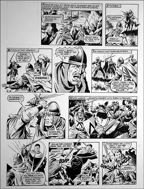 Robin of Sherwood: Nice One Tuck (TWO pages) (Originals) by Robin of Sherwood (Mike Noble) at The Illustration Art Gallery