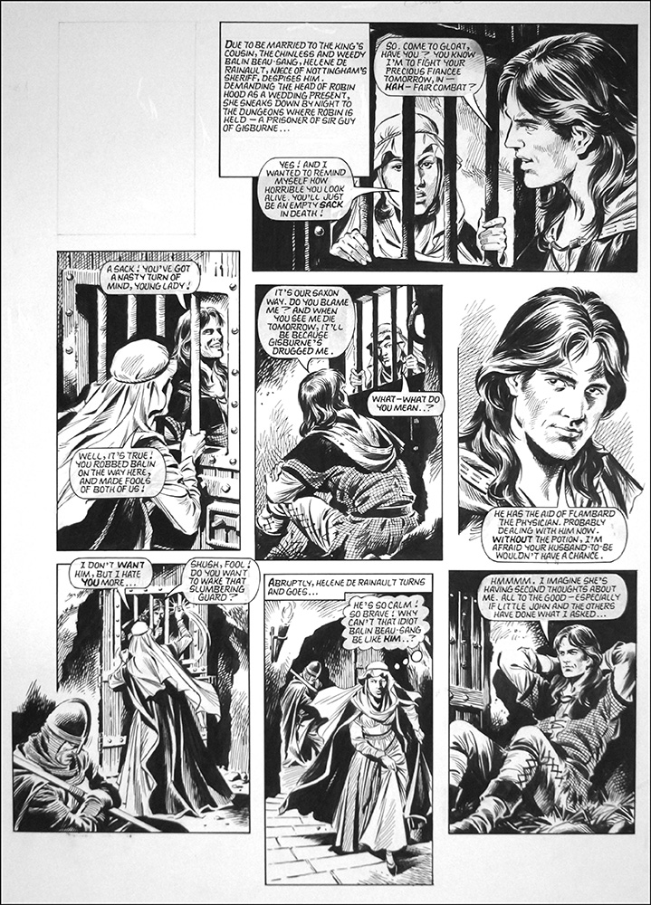 Robin of Sherwood: Forced to Drink (TWO pages) (Originals) art by Robin of Sherwood (Mike Noble) Art at The Illustration Art Gallery