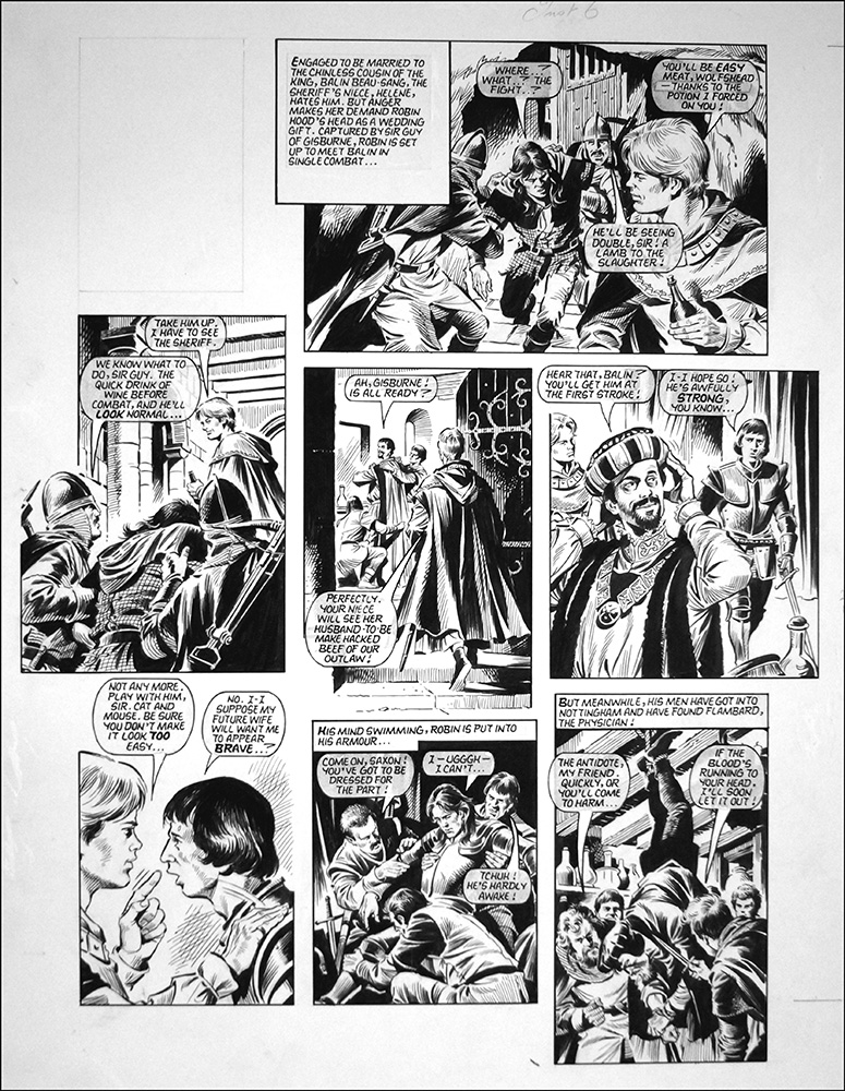 Robin of Sherwood: Crossbow (TWO pages) (Originals) art by Robin of Sherwood (Mike Noble) Art at The Illustration Art Gallery