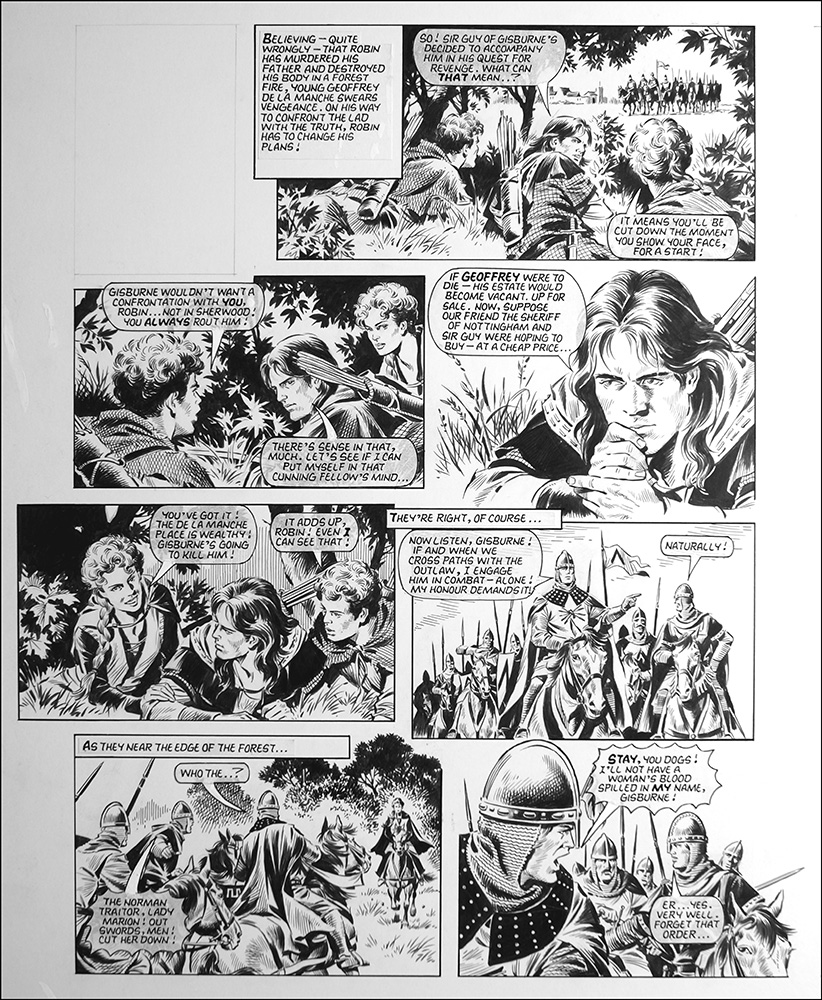 Robin of Sherwood - Not Dead At All (TWO pages) (Originals) art by Robin of Sherwood (Mike Noble) Art at The Illustration Art Gallery
