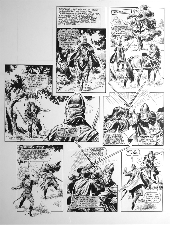 Robin of Sherwood - Say Your Prayers (TWO pages) (Originals) by Robin of Sherwood (Mike Noble) Art at The Illustration Art Gallery