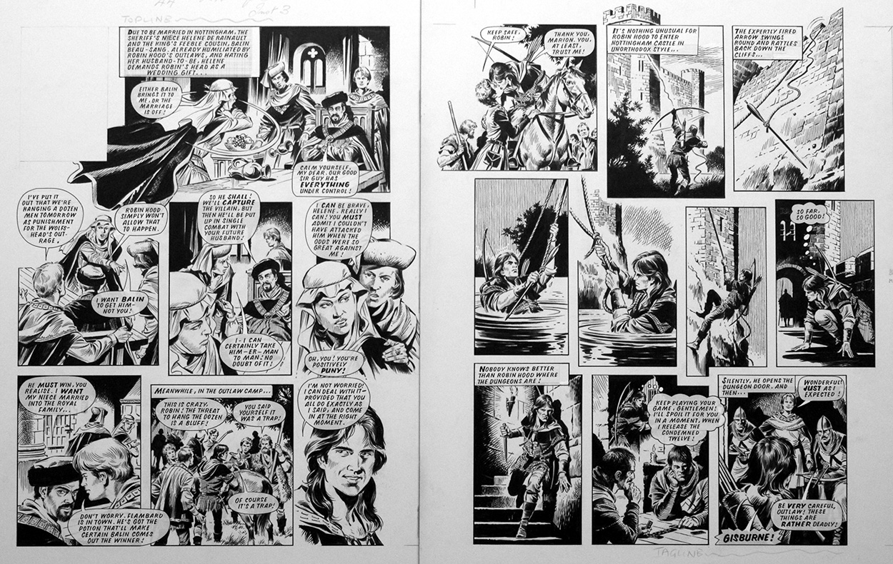 Robin of Sherwood 44-20-1 (TWO pages) (Originals) art by Robin of Sherwood (Mike Noble) Art at The Illustration Art Gallery