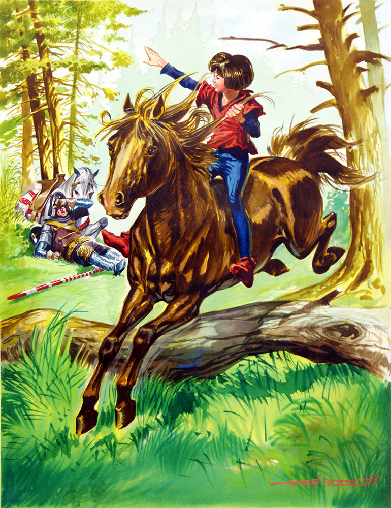Bareback Rider (Original) (Signed) art by Jose Ortiz Art at The Illustration Art Gallery