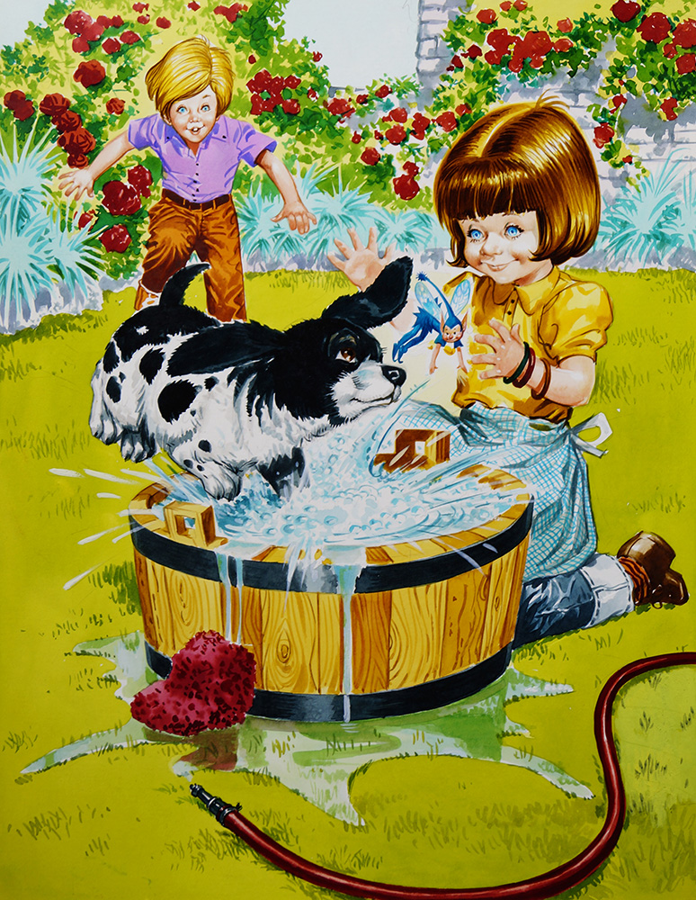 Pixie Wash (Original) art by Jose Ortiz at The Illustration Art Gallery