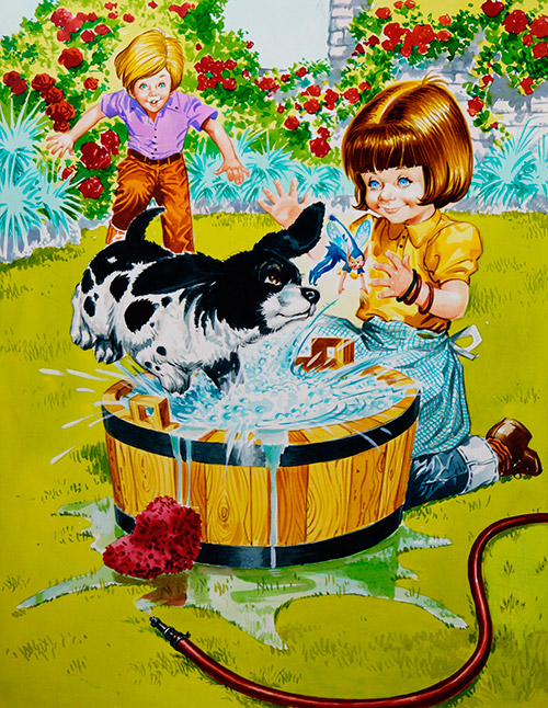 Pixie Wash (Original) by Jose Ortiz Art at The Illustration Art Gallery