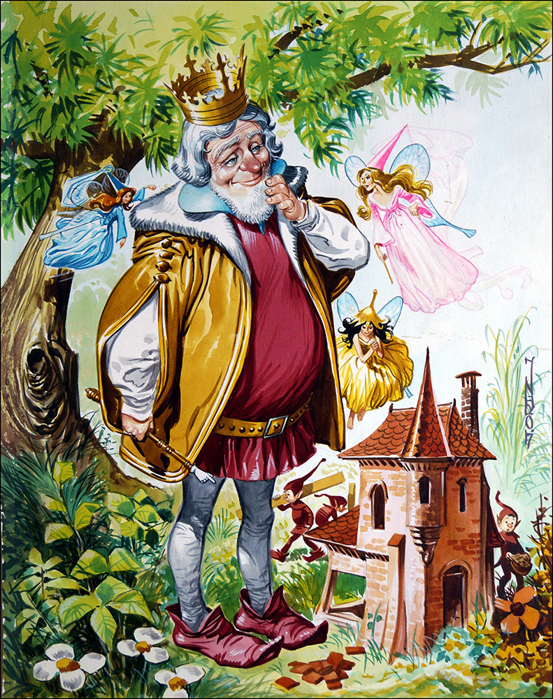 Old King Cole (Original) (Signed) art by Jose Ortiz Art at The Illustration Art Gallery