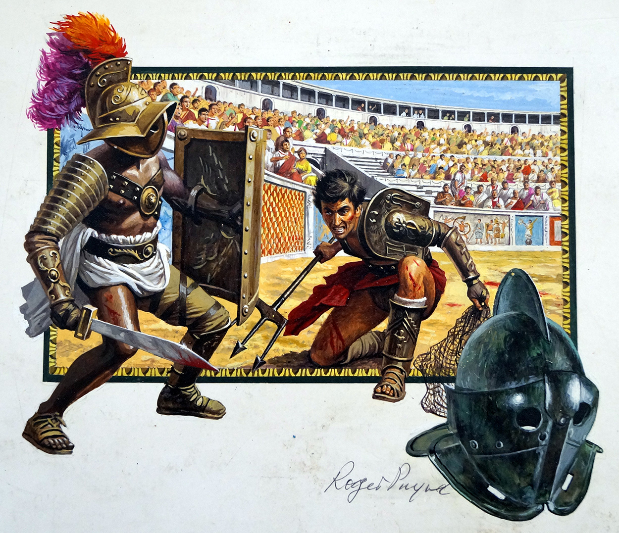 The Gladiators (Original) (Signed) art by Ancient History (Payne) at The Illustration Art Gallery