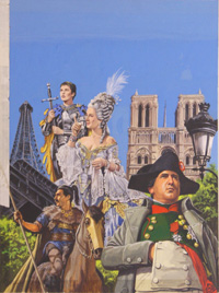 The Story of Paris - Look and Learn cover Painting (Original) (Signed)