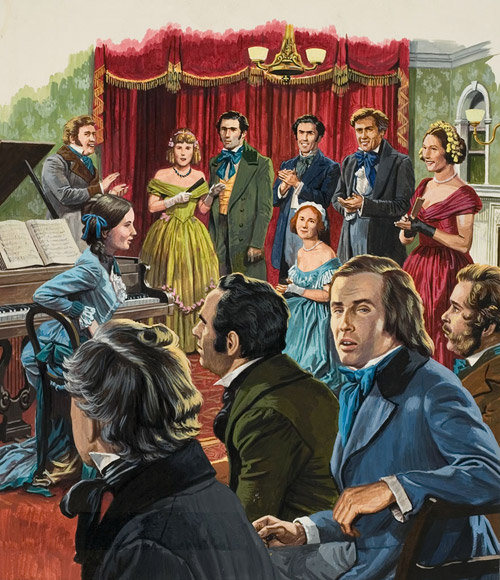 Robert Schumann's Tragic Invention (Original) by Roger Payne at The Illustration Art Gallery