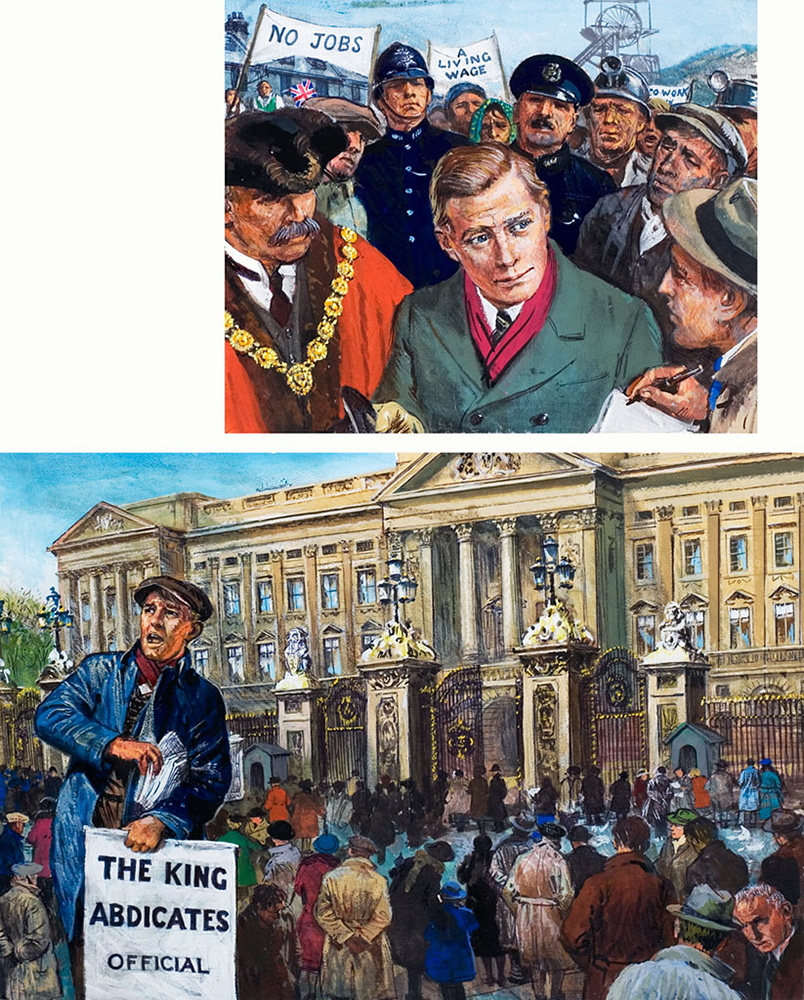 Edward VIII and the Abdication Crisis (Original) art by Ken Petts Art at The Illustration Art Gallery