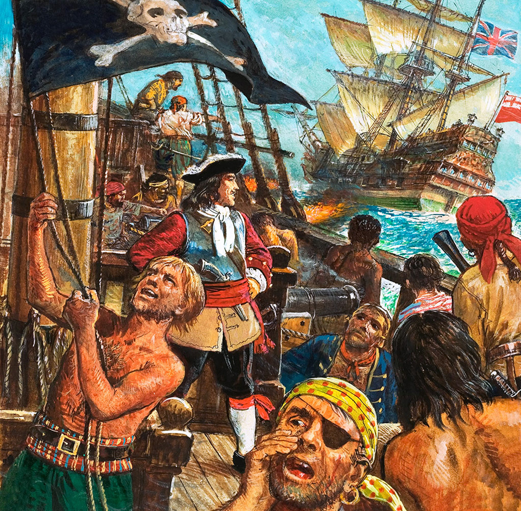 Captain Kidd - Privateer Or Pirate? (Original) art by Ken Petts Art at The Illustration Art Gallery