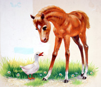 The Best of Friends - Foal and Duckling (Original)