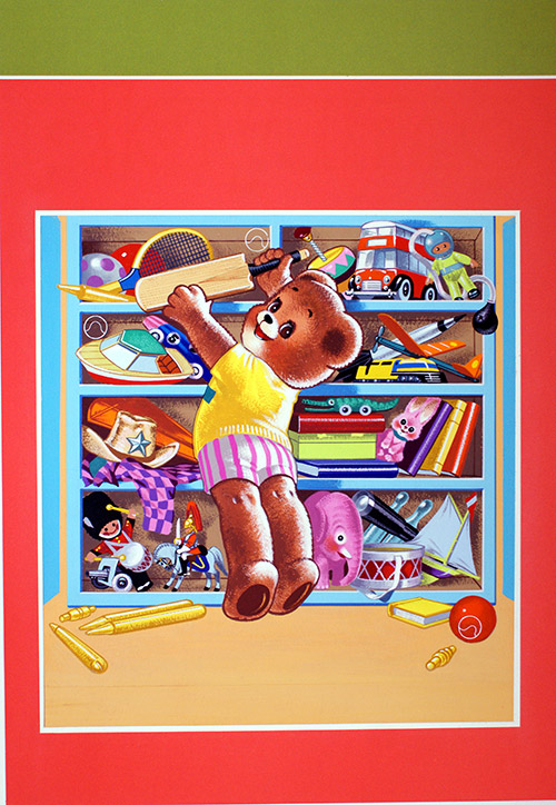 Cupboard Full of Fun (Original) by Teddy Bear (William Francis Phillipps) at The Illustration Art Gallery