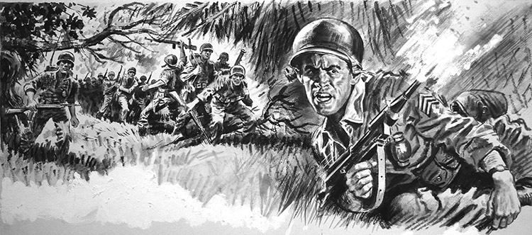Ambush in Viet Nam (Original) by Edwin Phillips at The Illustration Art Gallery