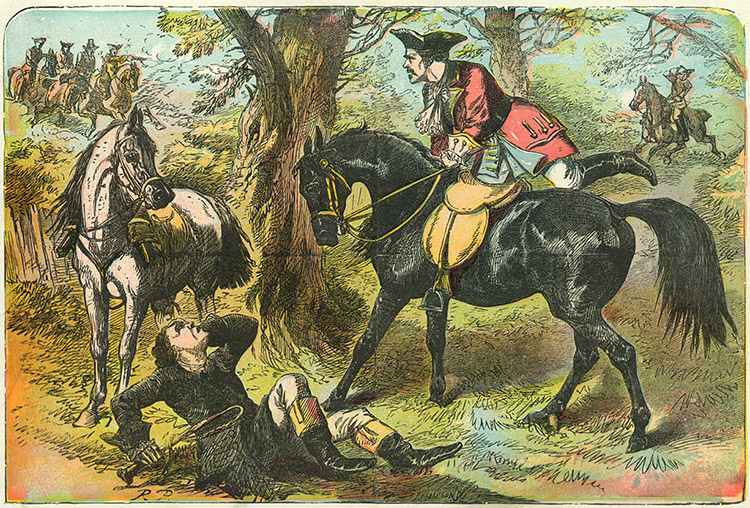 Dick Turpin Gains Possession of Black Bess (Print) (Signed) by Robert Prowse at The Illustration Art Gallery