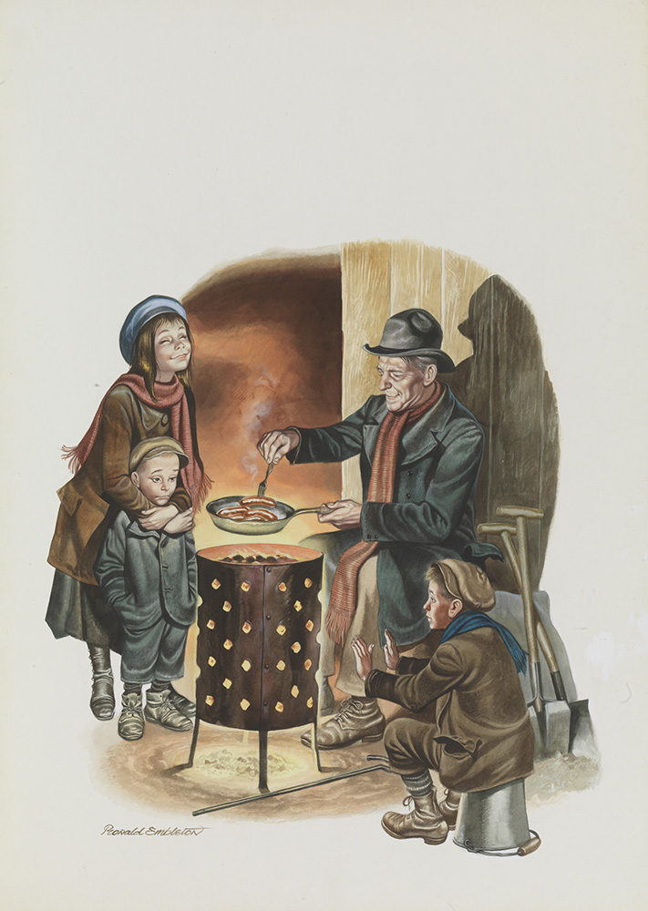 The Brazier (Original) (Signed) art by Victorian and Edwardian Britain (Ron Embleton) at The Illustration Art Gallery