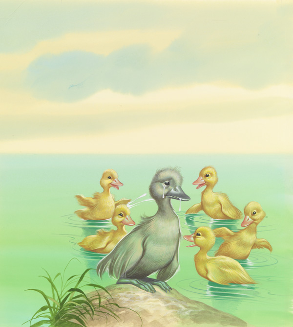 The Ugly Duckling: I Don't Fit In (Original) by The Ugly Duckling (Ron Embleton) at The Illustration Art Gallery