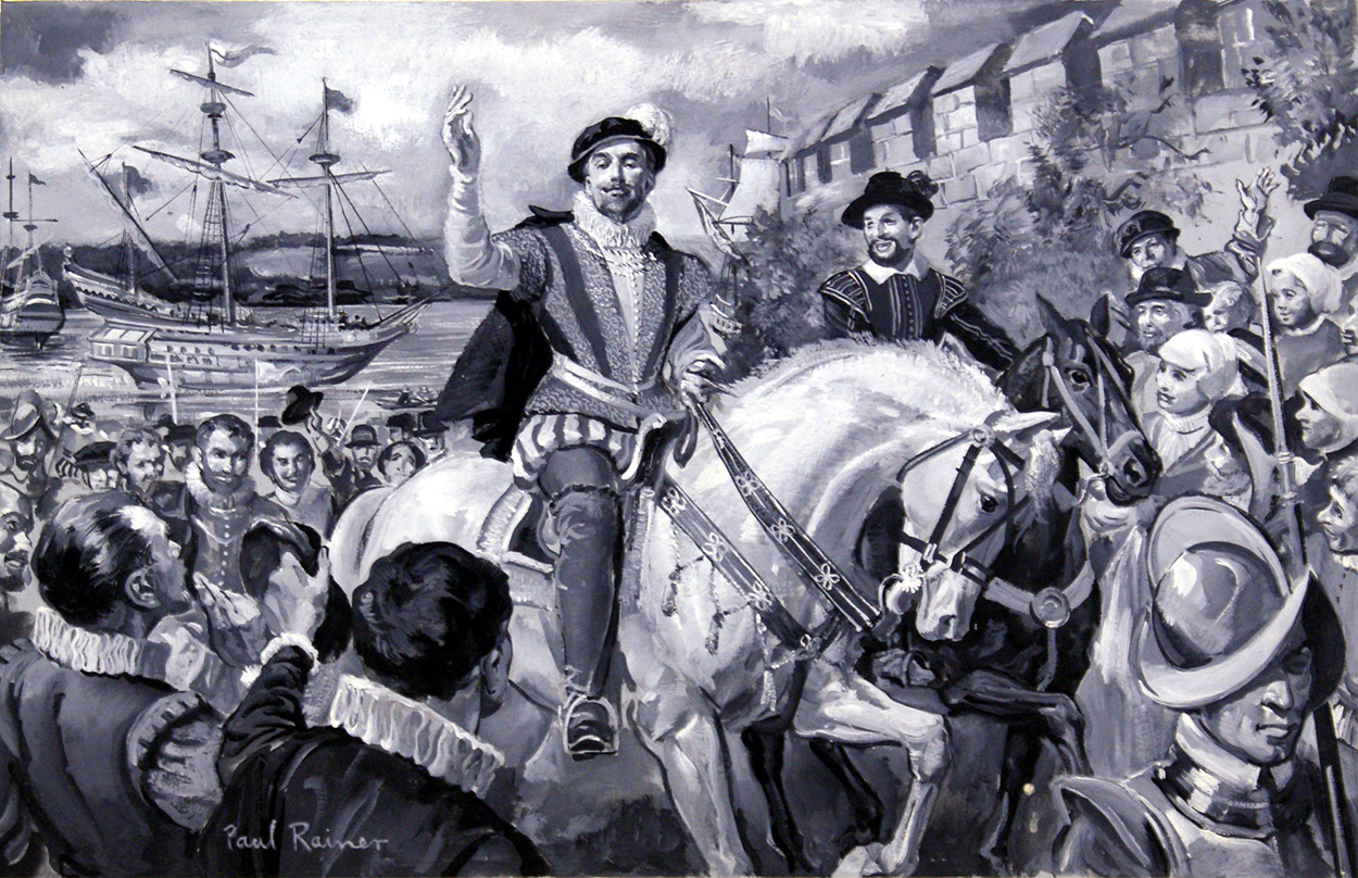 Sir Francis Drake (Original) (Signed) art by Paul Rainer at The Illustration Art Gallery