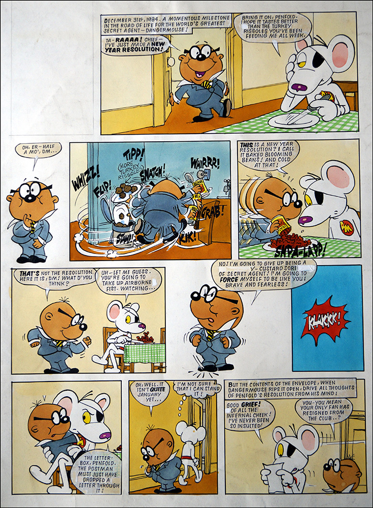 Danger Mouse - Resolutions (TWO pages) (Originals) art by Danger Mouse (Ranson) at The Illustration Art Gallery