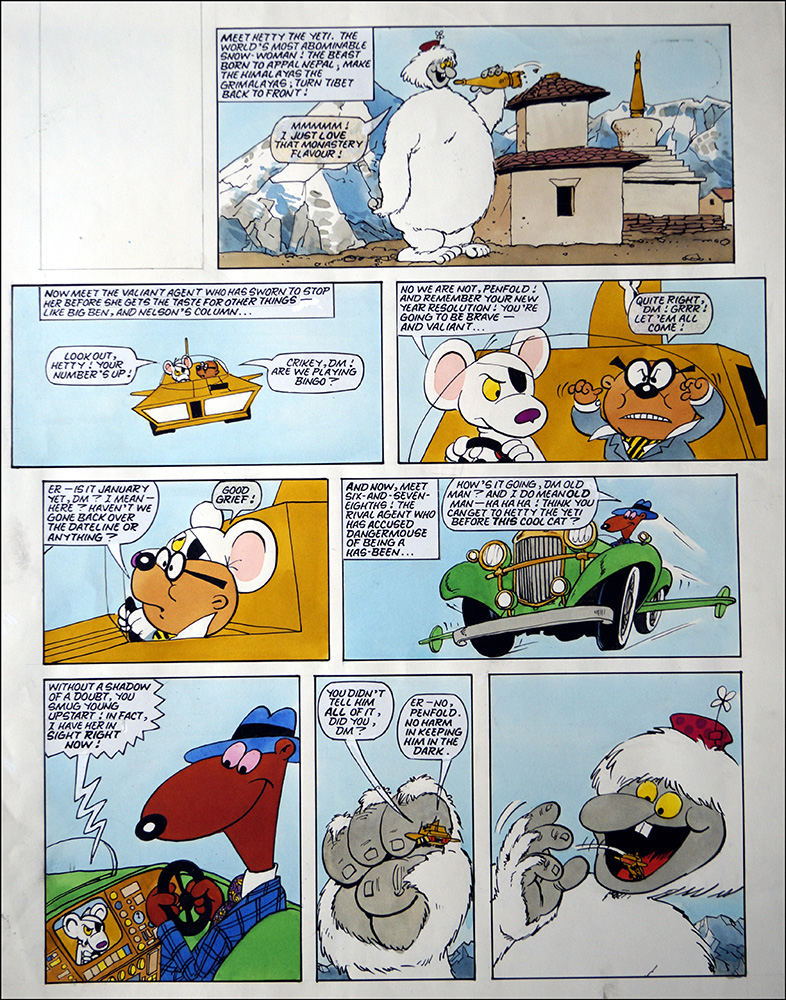 Danger Mouse - Hetty the Yetti (TWO pages) (Originals) art by Danger Mouse (Ranson) at The Illustration Art Gallery