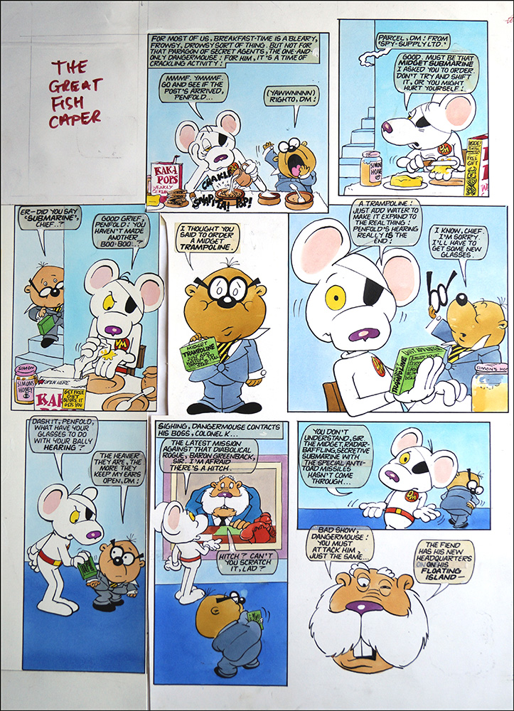 Danger Mouse - Great Fish Caper (FOUR pages) (Originals) art by Danger Mouse (Ranson) at The Illustration Art Gallery