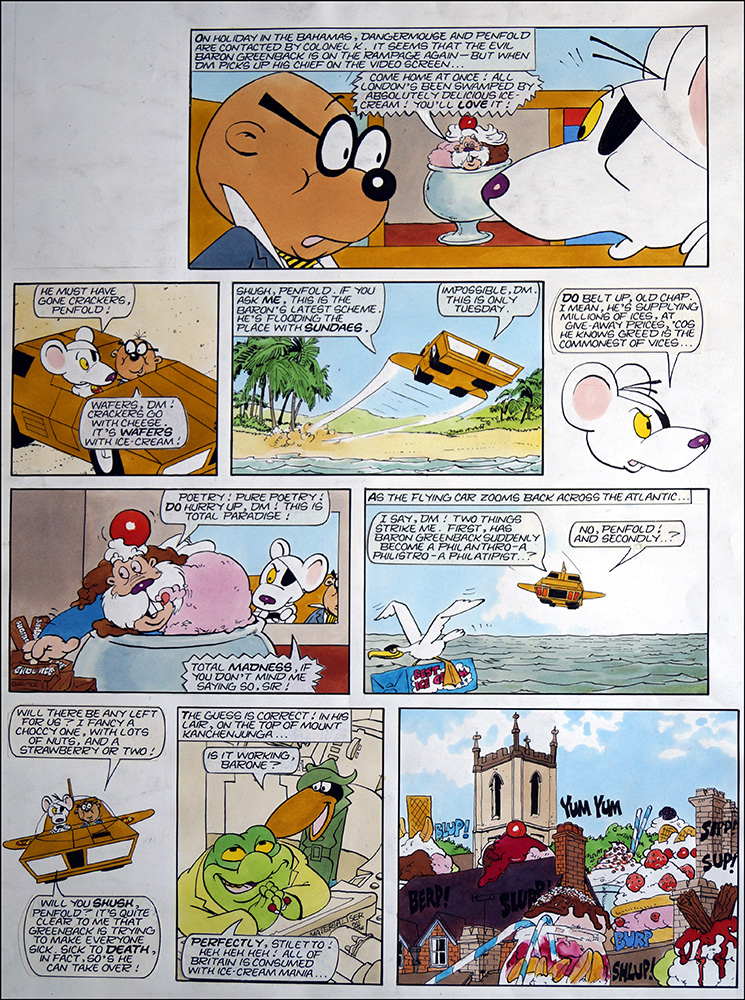 Danger Mouse - Ice Cream You Scream (TWO pages) (Originals) art by Danger Mouse (Ranson) at The Illustration Art Gallery