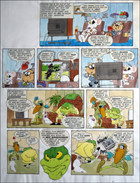 Danger Mouse - Television Knights (TWO pages) art by Arthur Ranson