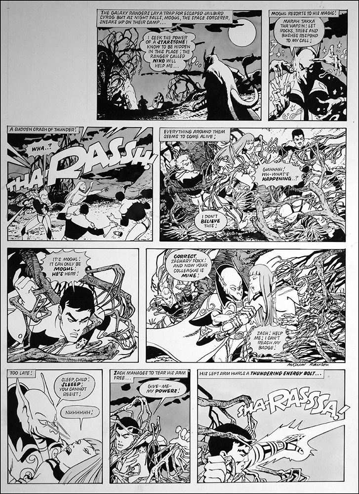 Galaxy Rangers: Thundering Energy Bolt (TWO pages) (Originals) (Signed) art by Galaxy Rangers (Ranson) at The Illustration Art Gallery