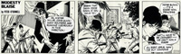 Modesty Blaise strip 2239 - Modesty Readies for a Siege (Original) (Signed)