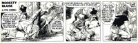 Modesty Blaise strip 2337 - Diana and the Anaconda (Original) (Signed)