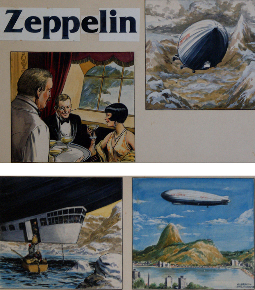 Zeppelin (Original) (Signed) art by Alberto Salinas Art at The Illustration Art Gallery