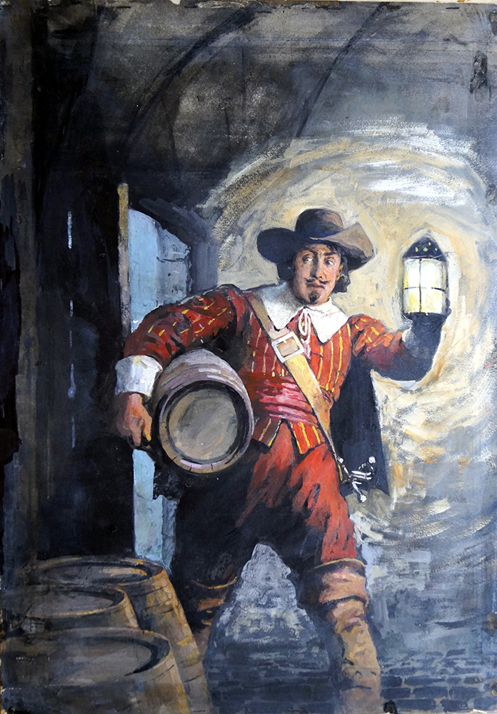 Thriller Picture Library cover #49  'Guy Fawkes' (Original) art by Septimus Scott Art at The Illustration Art Gallery