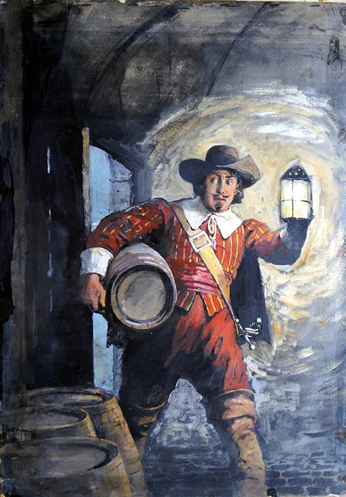 Thriller Picture Library cover #49  'Guy Fawkes' (Original) by Septimus Scott at The Illustration Art Gallery