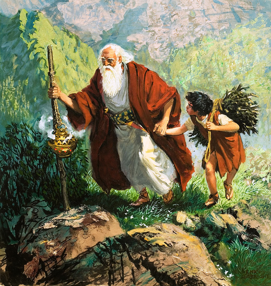 Abraham and the Sacrifice of Isaac (Original) (Signed) art by Henry Seabright at The Illustration Art Gallery