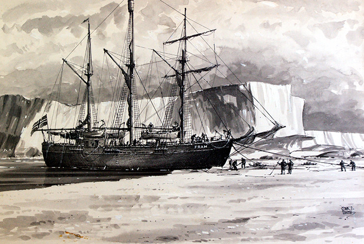 Ships of Discovery: The Fram (Original) (Signed) by John S Smith Art at The Illustration Art Gallery