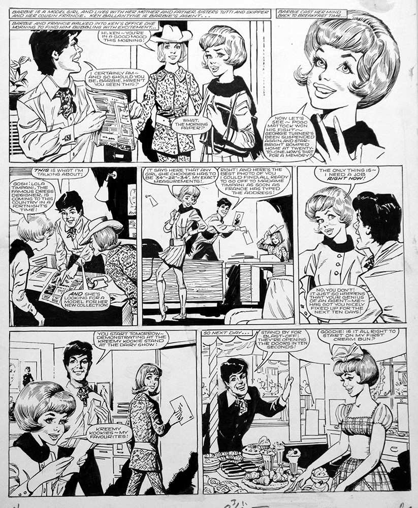 Barbie 169 (TWO pages) (Originals) art by Graeme Thomas Art at The Illustration Art Gallery