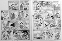 Inspector Gadget: Roof Tiles (TWO pages) (Originals)