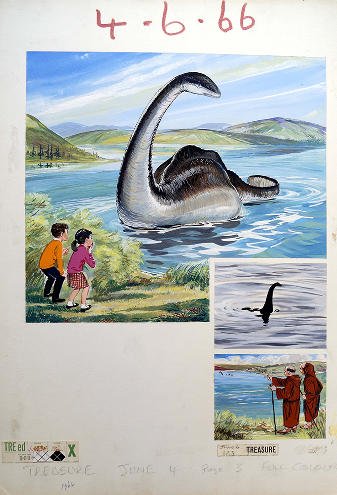 Loch Ness (Original) art by Clive Uptton Art at The Illustration Art Gallery
