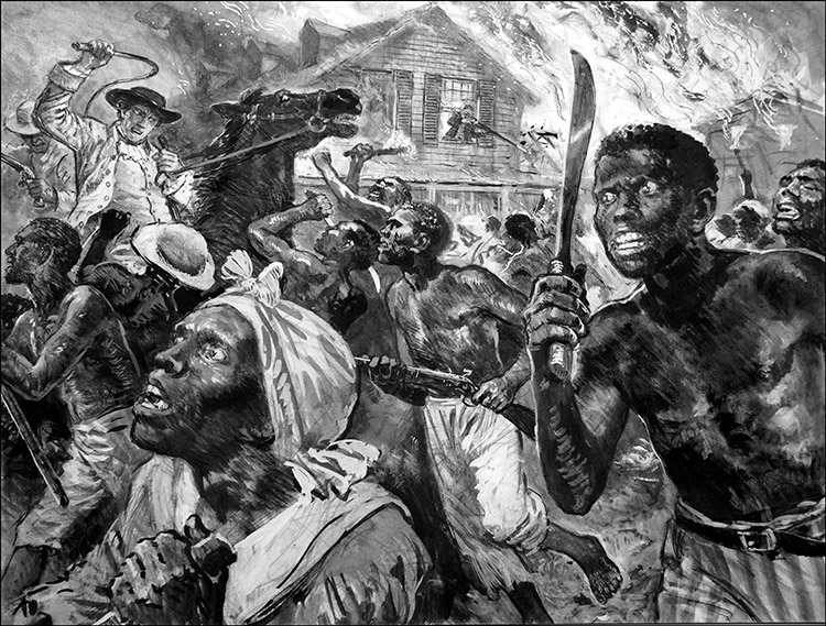 Slave Revolt in the Southern United States (Original) by Clive Uptton Art at The Illustration Art Gallery