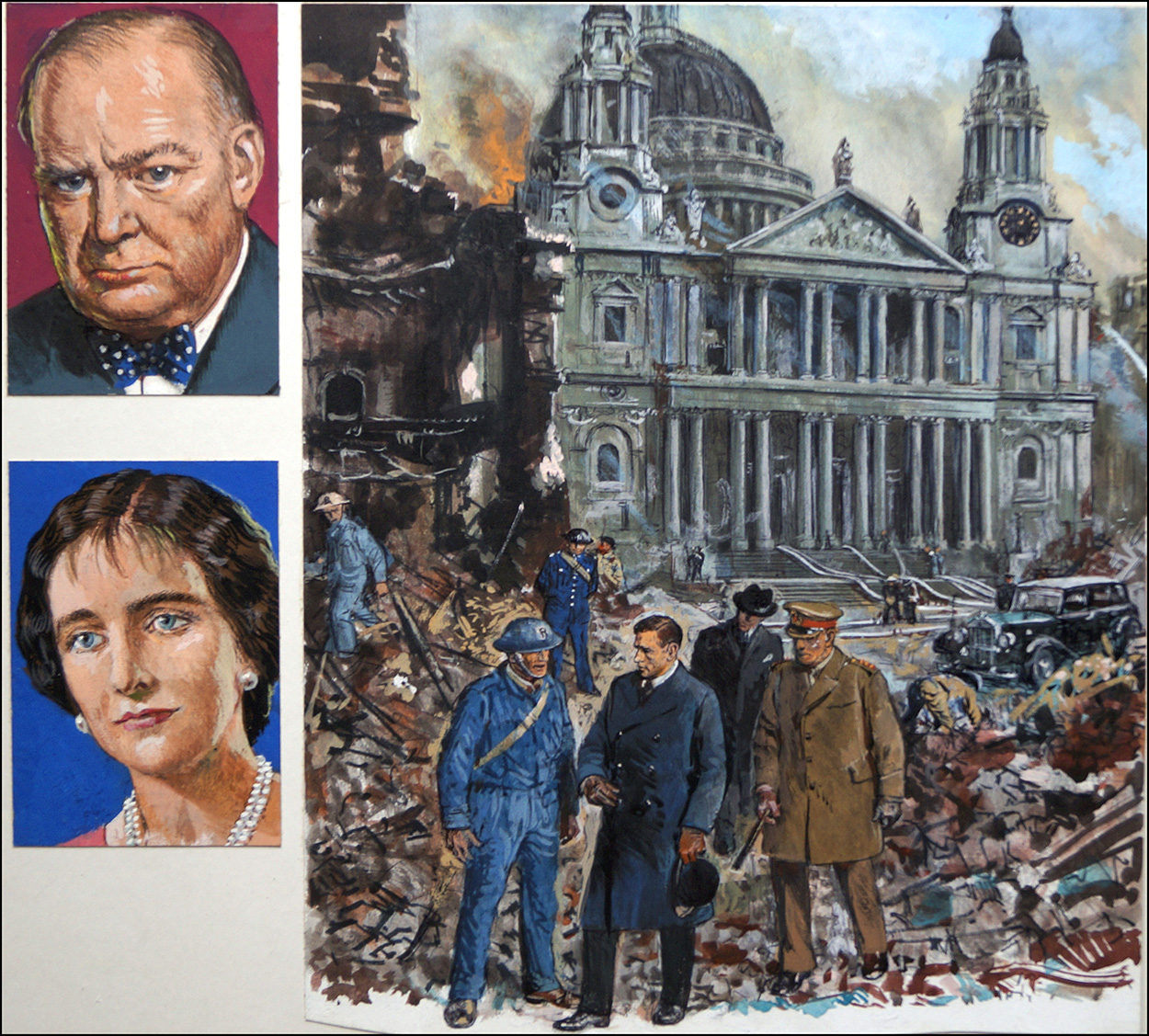 The Blitz (Original) art by Clive Uptton at The Illustration Art Gallery