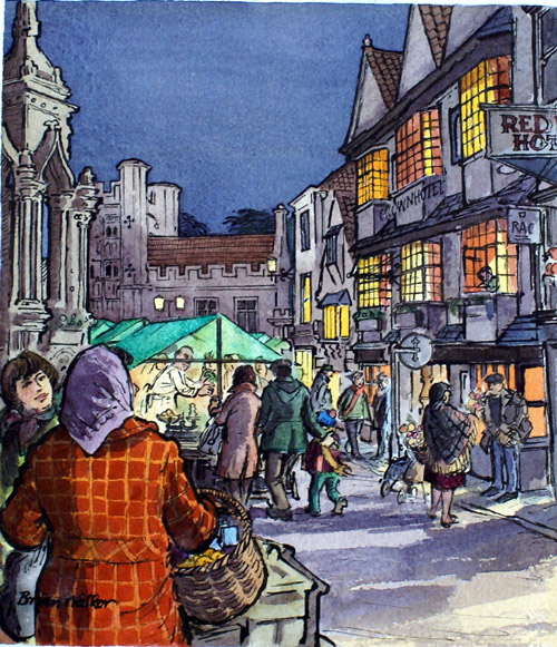 The Market Square, Wells, Somerset (Original)
              (Signed)