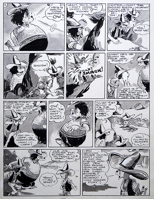 Sheriff Fox British Golden Age Comic Art: Salty Cuss (Original) by William A Ward at The Illustration Art Gallery
