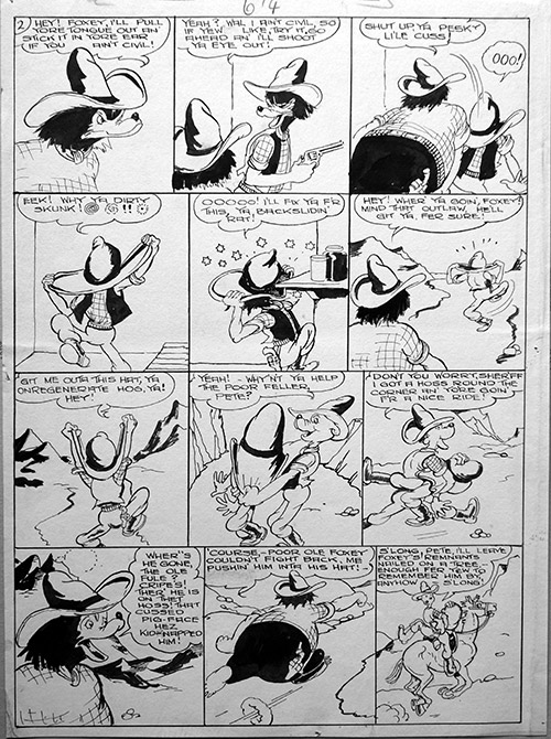 Sheriff Fox British Golden Age Comic Art (TWO pages) (Originals) by William A Ward at The Illustration Art Gallery