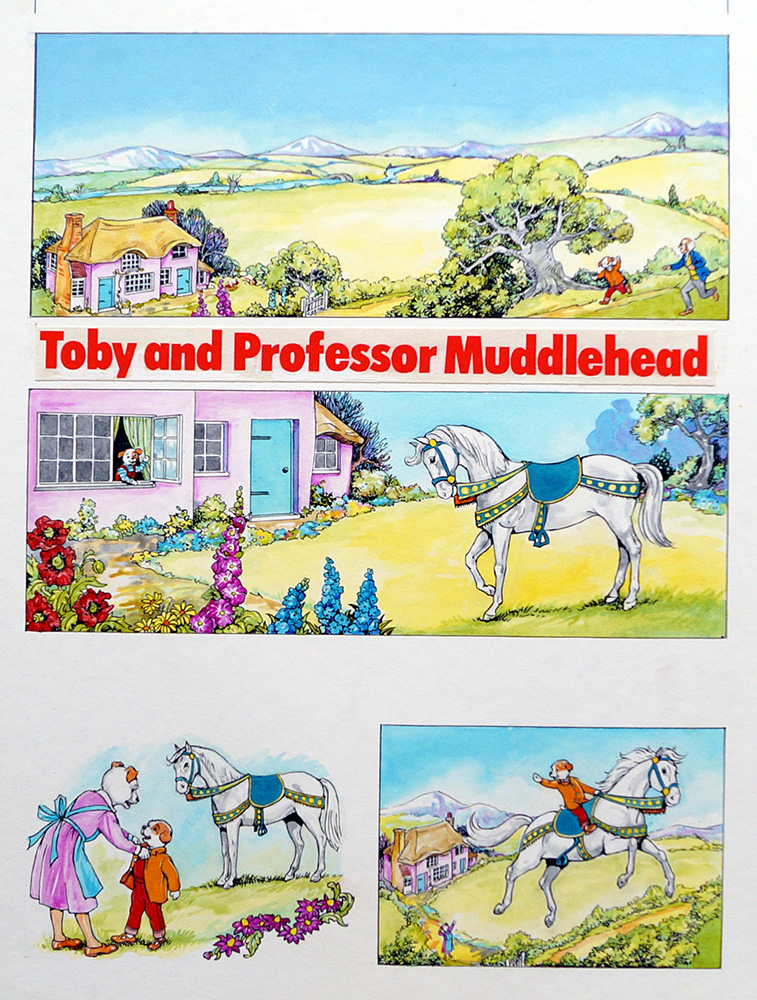 Toby and Professor Muddlehead (Original) art by Doris White Art at The Illustration Art Gallery