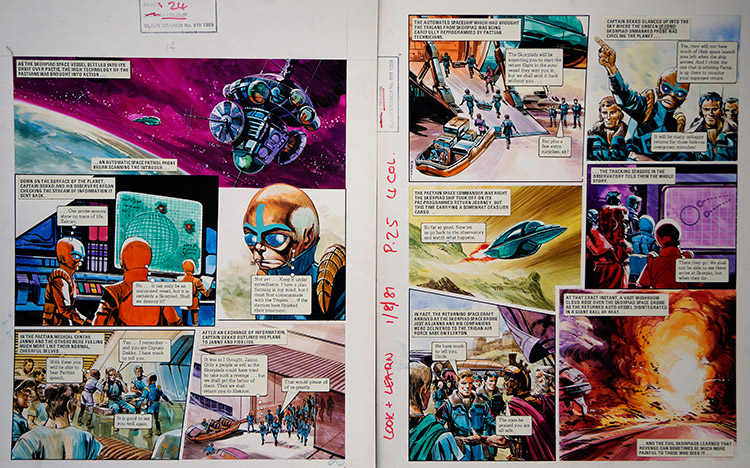 Evil Mind Tricks from 'The Return of The Skorpiads' (TWO pages) (Originals) (Signed) by The Trigan Empire (Gerry Wood) at The Illustration Art Gallery