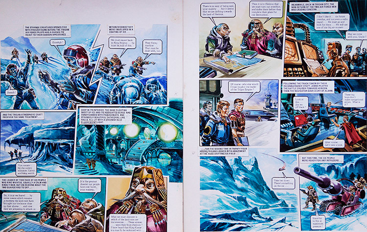 The Ice Palace from 'The Hericon/Nivation Conflict' (TWO pages) (Originals) by The Trigan Empire (Gerry Wood) at The Illustration Art Gallery
