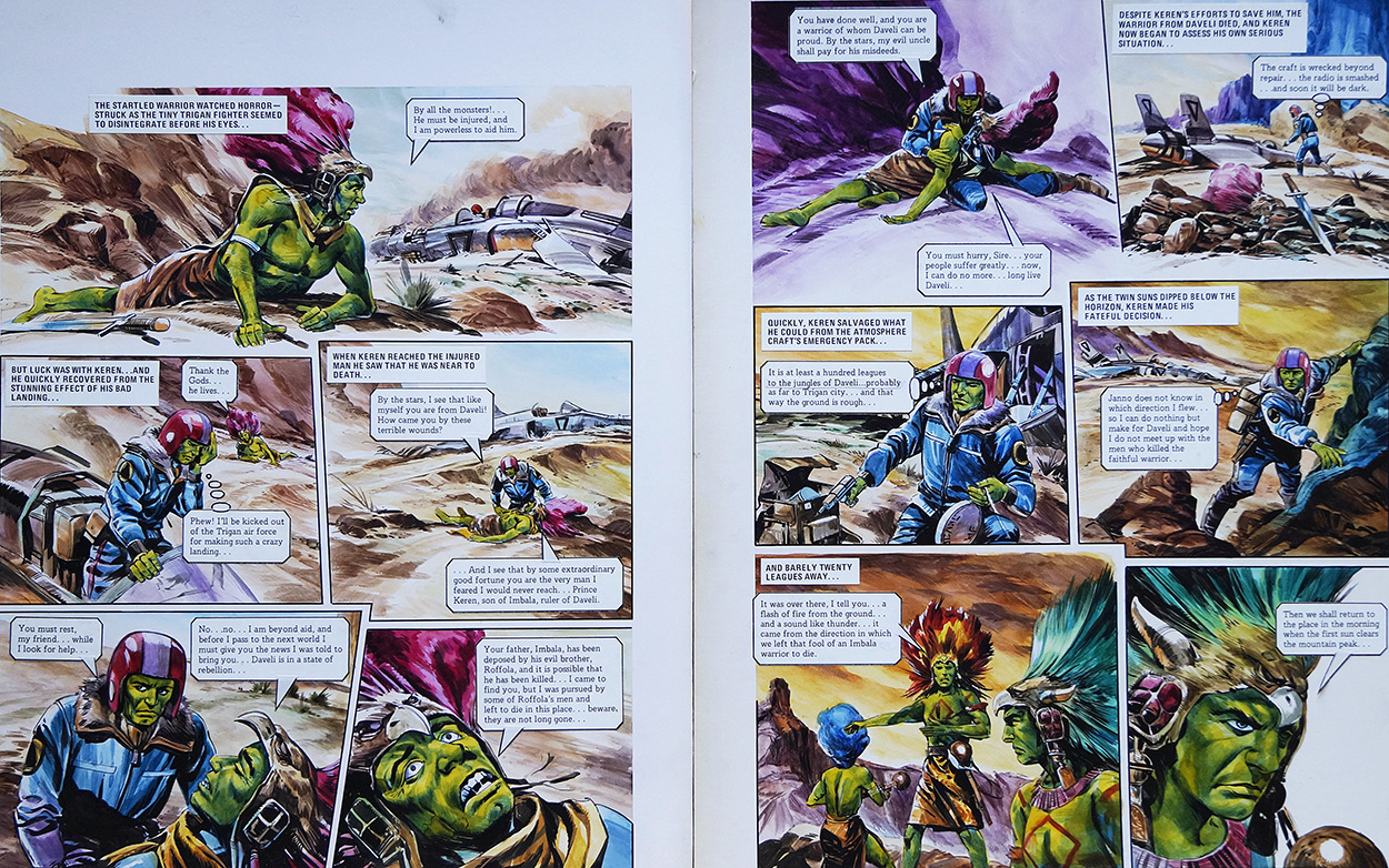 The Evil Uncle from 'Civil War in Daveli' (TWO pages) (Originals) art by The Trigan Empire (Gerry Wood) at The Illustration Art Gallery