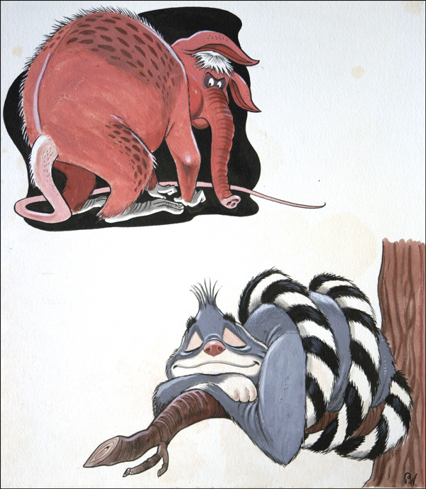 Imaginary Animals (Original) (Signed) by Peter Woolcock at The Illustration Art Gallery