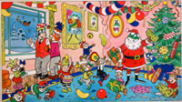 Mr Toad's Christmas Party (Original) by Peter Woolcock