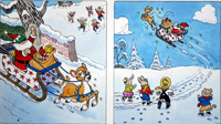 Toad Plays Santa (Original) by Peter Woolcock